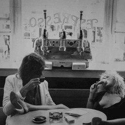 Spiritus pizza movie Coffee Bar espresso and Ice Cream cone licking