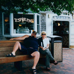 Spiritus pizza movie Coffee Bar and Ice Cream benches out front patio
