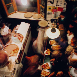 Spiritus pizza movie late night Bar Rush pepperoni pizza