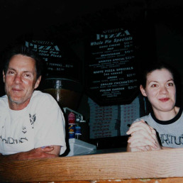 Spiritus pizza movie pizza maker, owner and counter girl